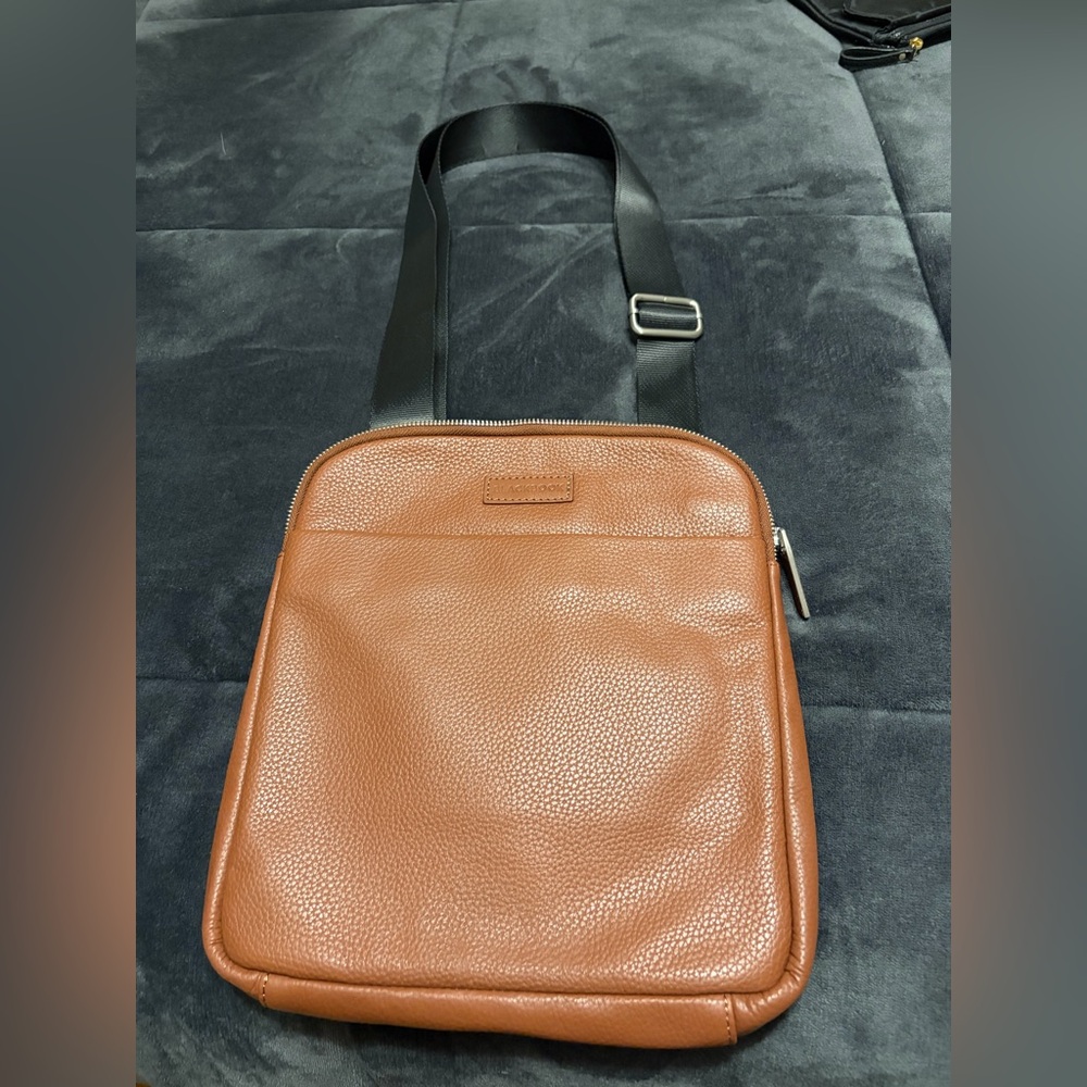 BLACKBOOK Brown Leather Crossbody Bag
